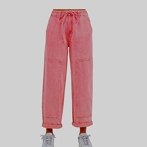 COLOR WASHED BARREL Jeans  L